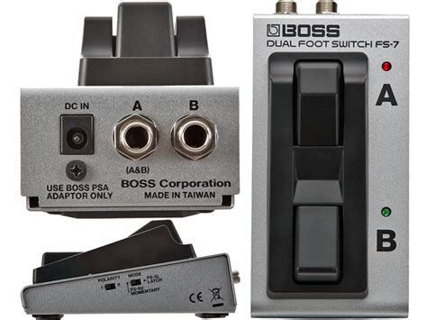 Each AB switch has two selectable modes for latch or momentary, enabling control of a wide range of equipment. . Boss footswitch fs7